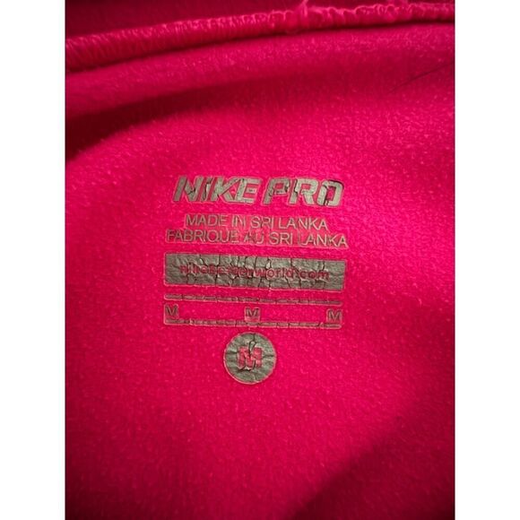 Nike Pro Women's Size Medium Long sleeves Pullover Hoodie Bright Pink - Picture 3 of 3